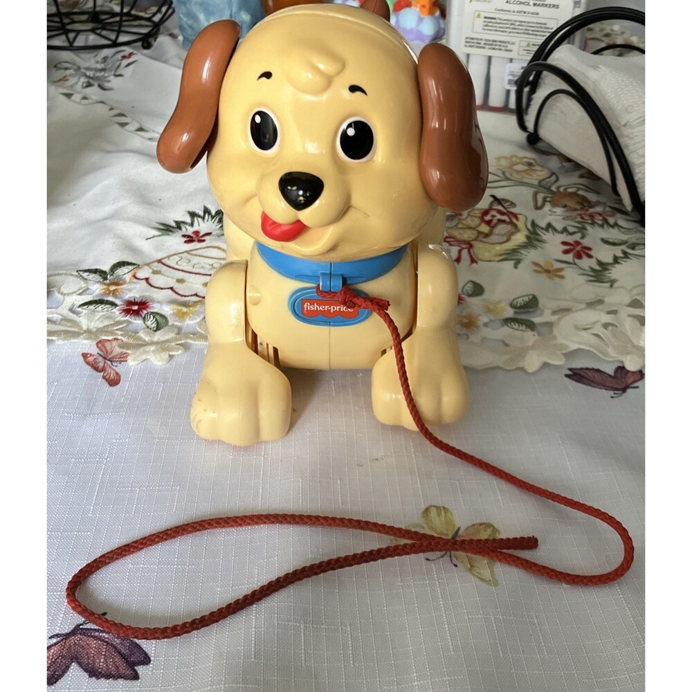 Fisher-Price Pull Along Puppy Dog Toy • Vintage Style • Excellent Condition
